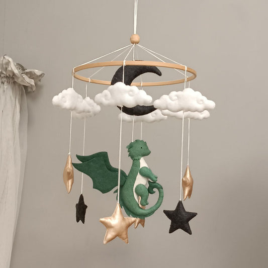  Dragon baby mobile for crib, New baby gift, Nursery decor, Baby shower gift