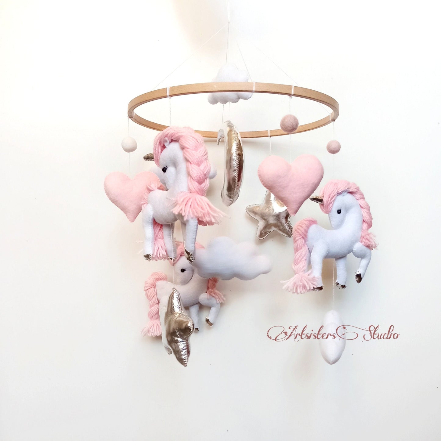 Unicorn baby mobile, Girl baby mobile, Unicorn nursery decor, Baby shower gift, Unicorn nursery mobile