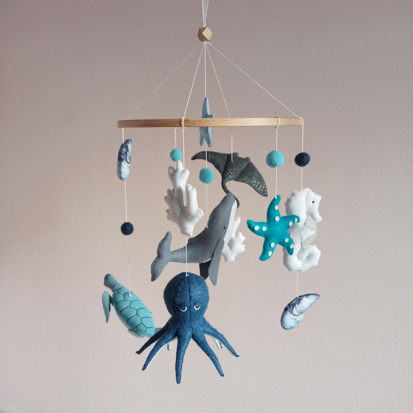 Ocean baby mobile for nursery, Sea creatures mobile crib, Baby shower gift