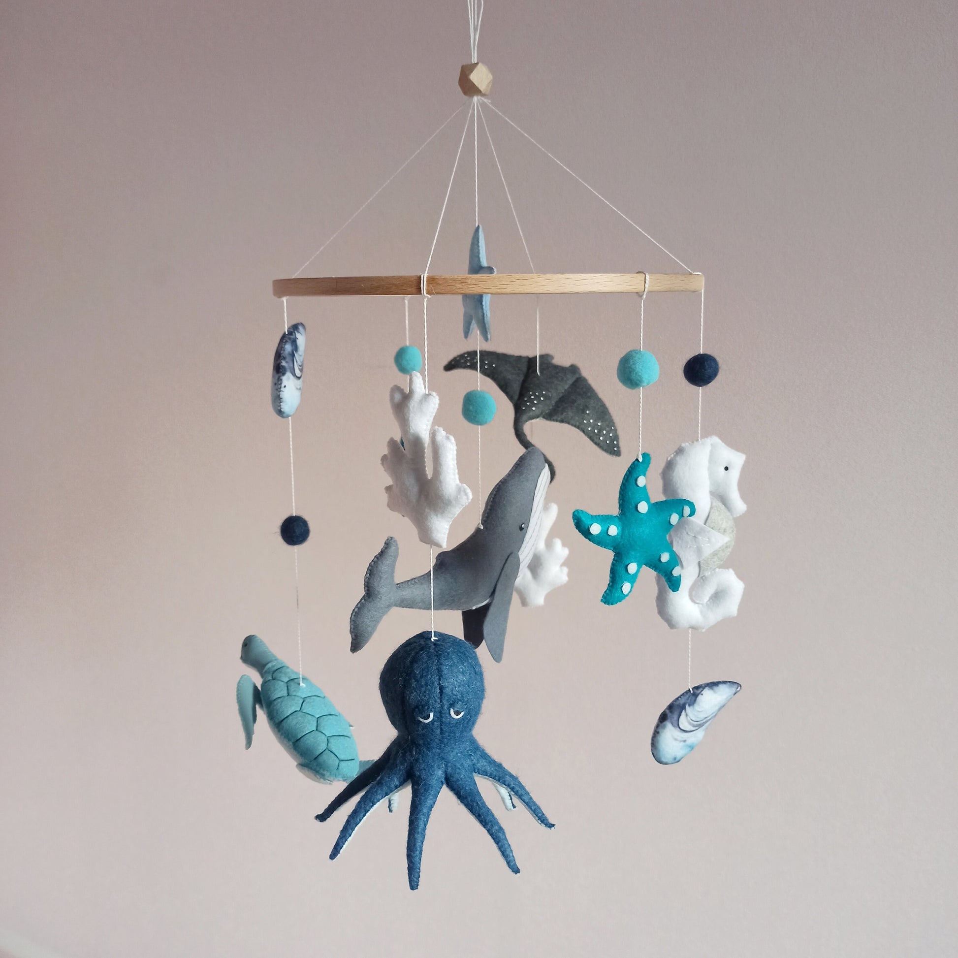 Ocean baby mobile for nursery, Sea creatures mobile crib, Baby shower gift