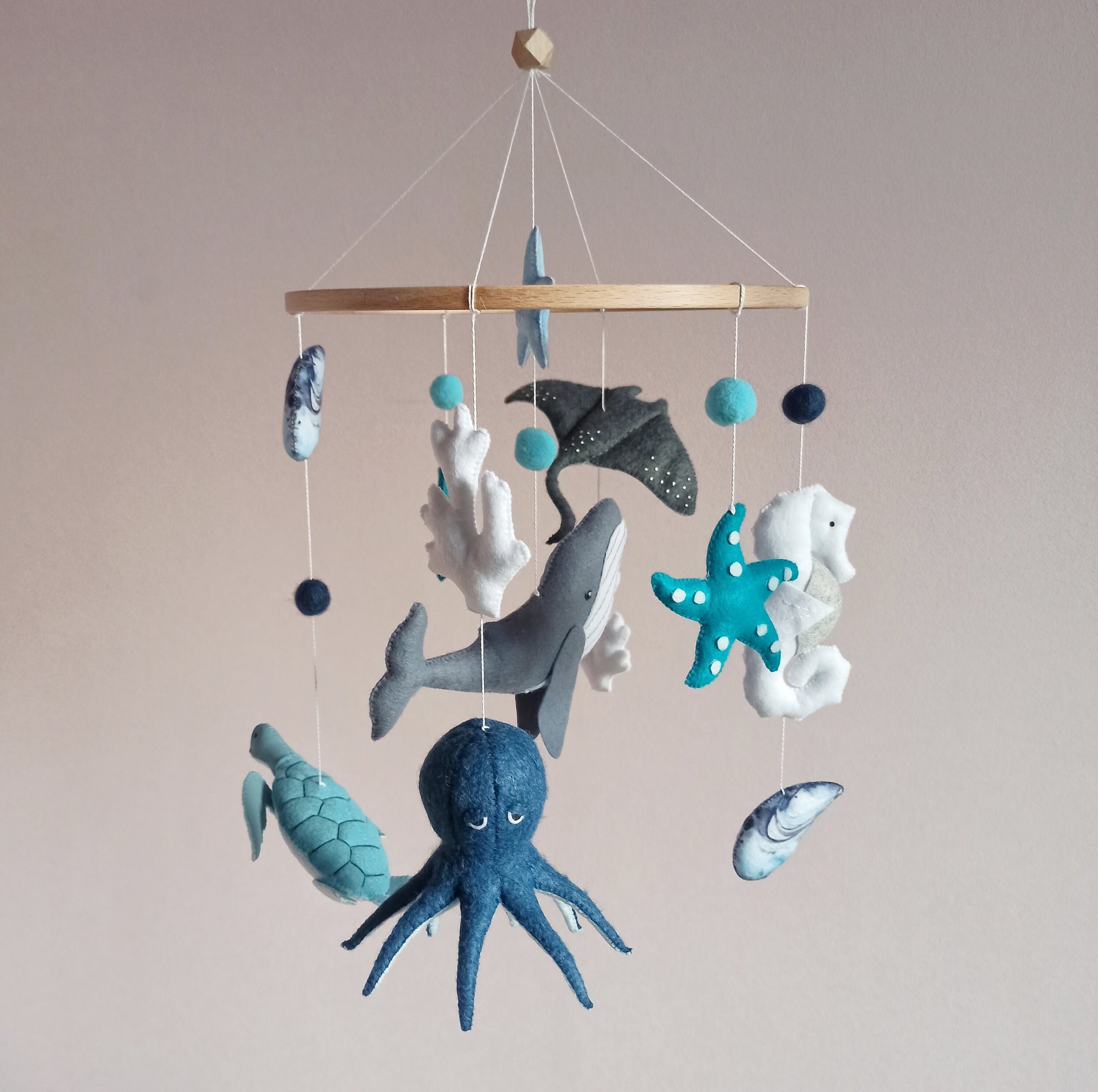 Ocean baby mobile for nursery, Sea creatures mobile crib, Baby shower gift