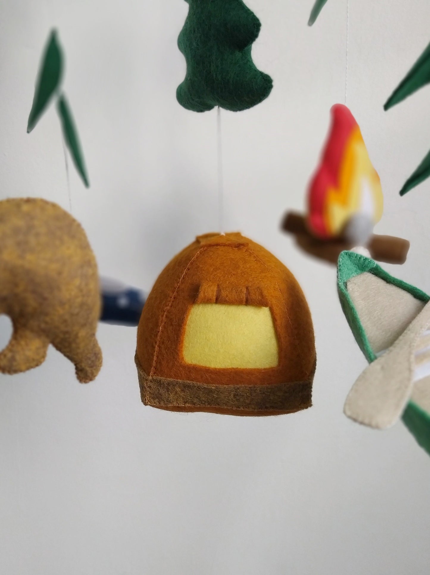 National park baby mobile can be a great addition to your camping nursery decor. Baby mobile for crib with canoe, kayak, bear, tent and fire will be a great addition to your advantage/campfire theme nursery.