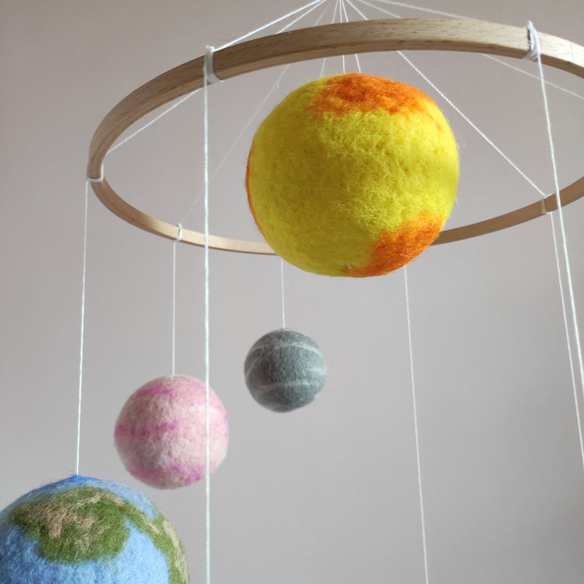 Solar system baby mobile, Space nursery decor. Baby shower gift