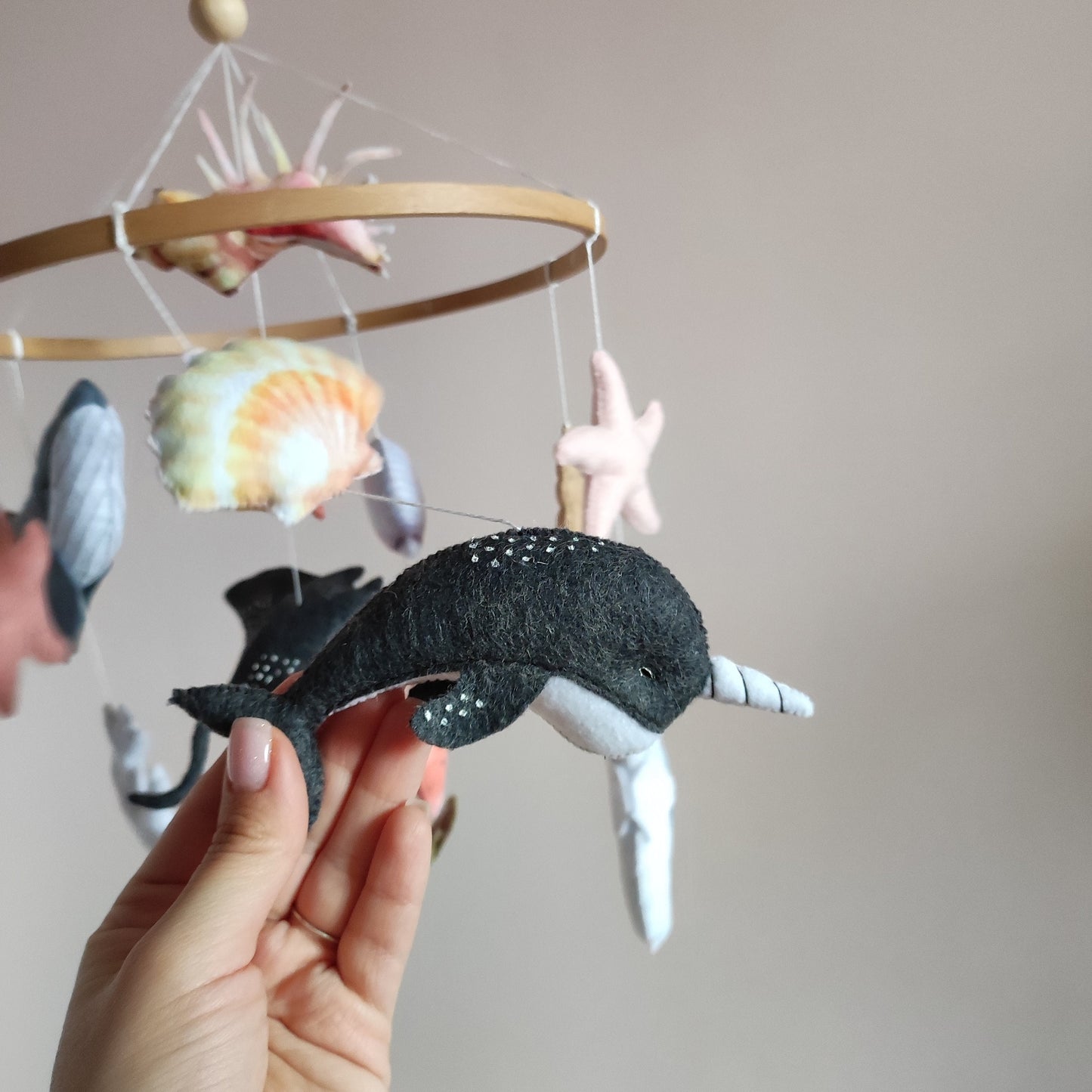 Under the sea mobile, Ocean baby mobile for nursery, Sea creatures mobile , Whale nursery mobile, Expecting mom gift