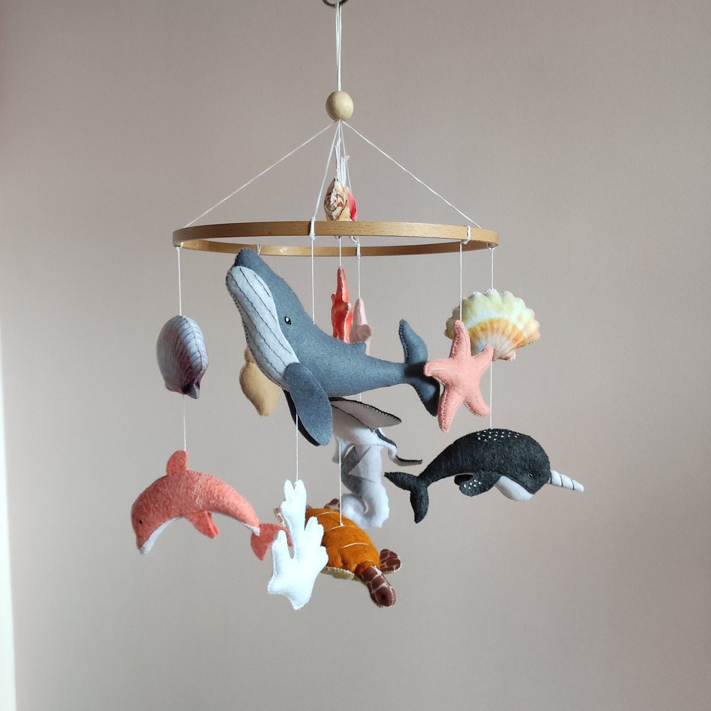 Under the sea mobile, Ocean baby mobile for nursery, Sea creatures mobile , Whale nursery mobile, Expecting mom gift