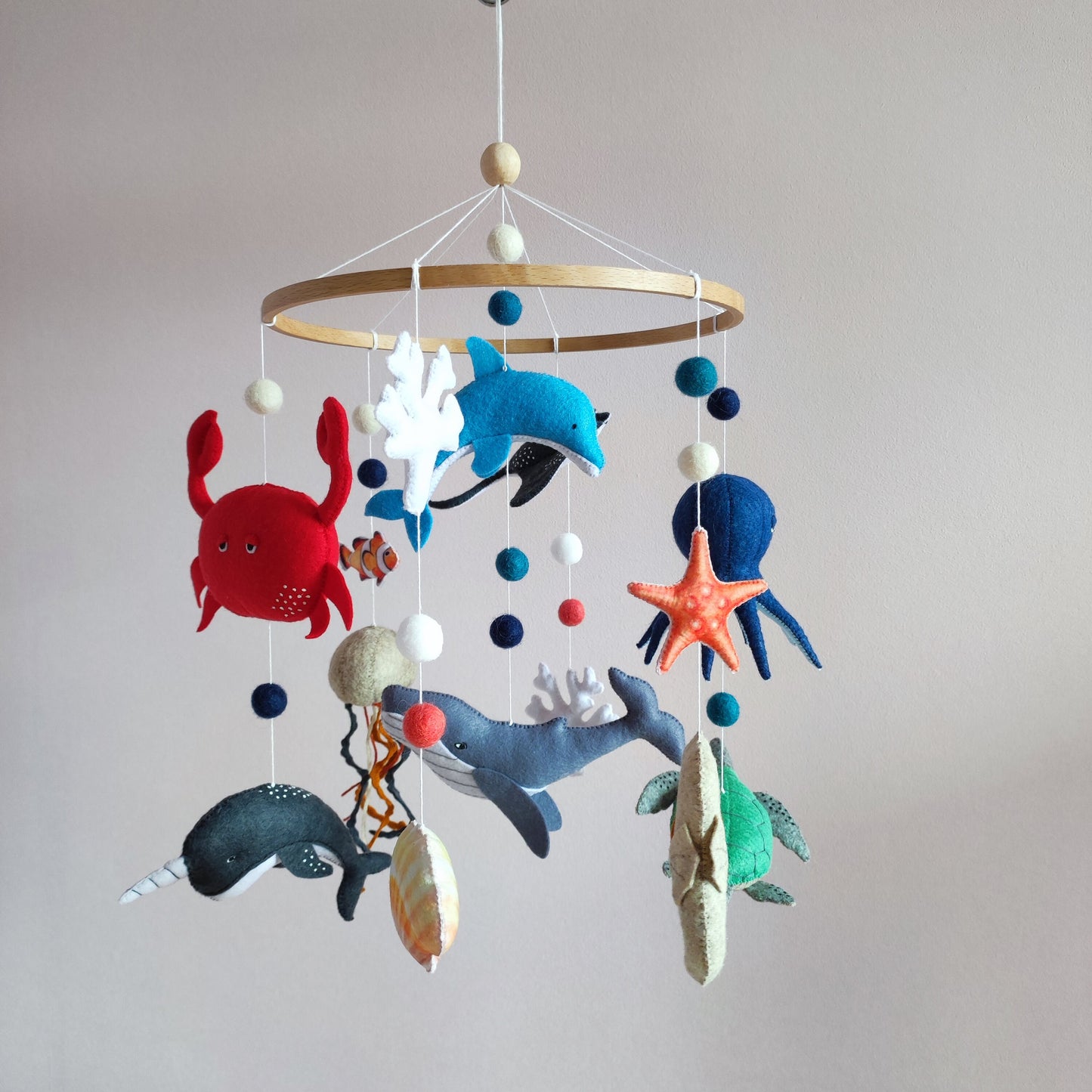 Ocean baby mobile, Sea creatures mobile, Baby shower gift