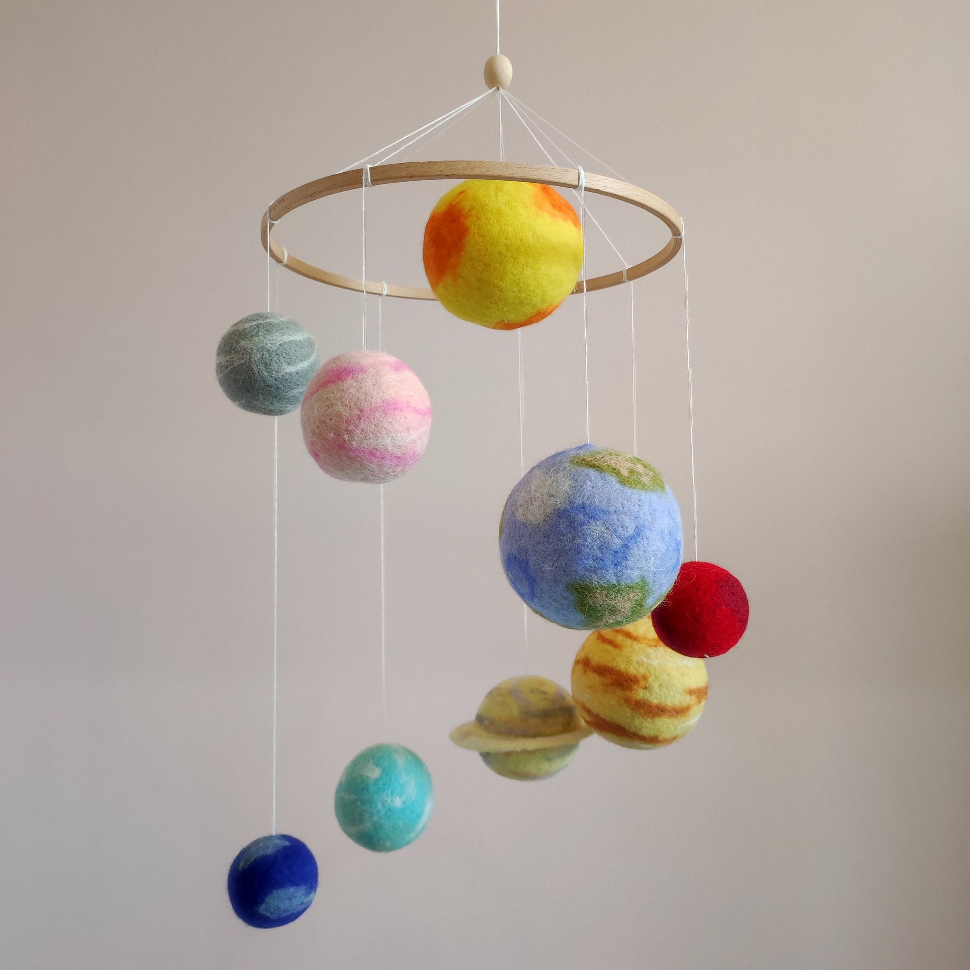 Solar system baby mobile, Space nursery decor. Baby shower gift