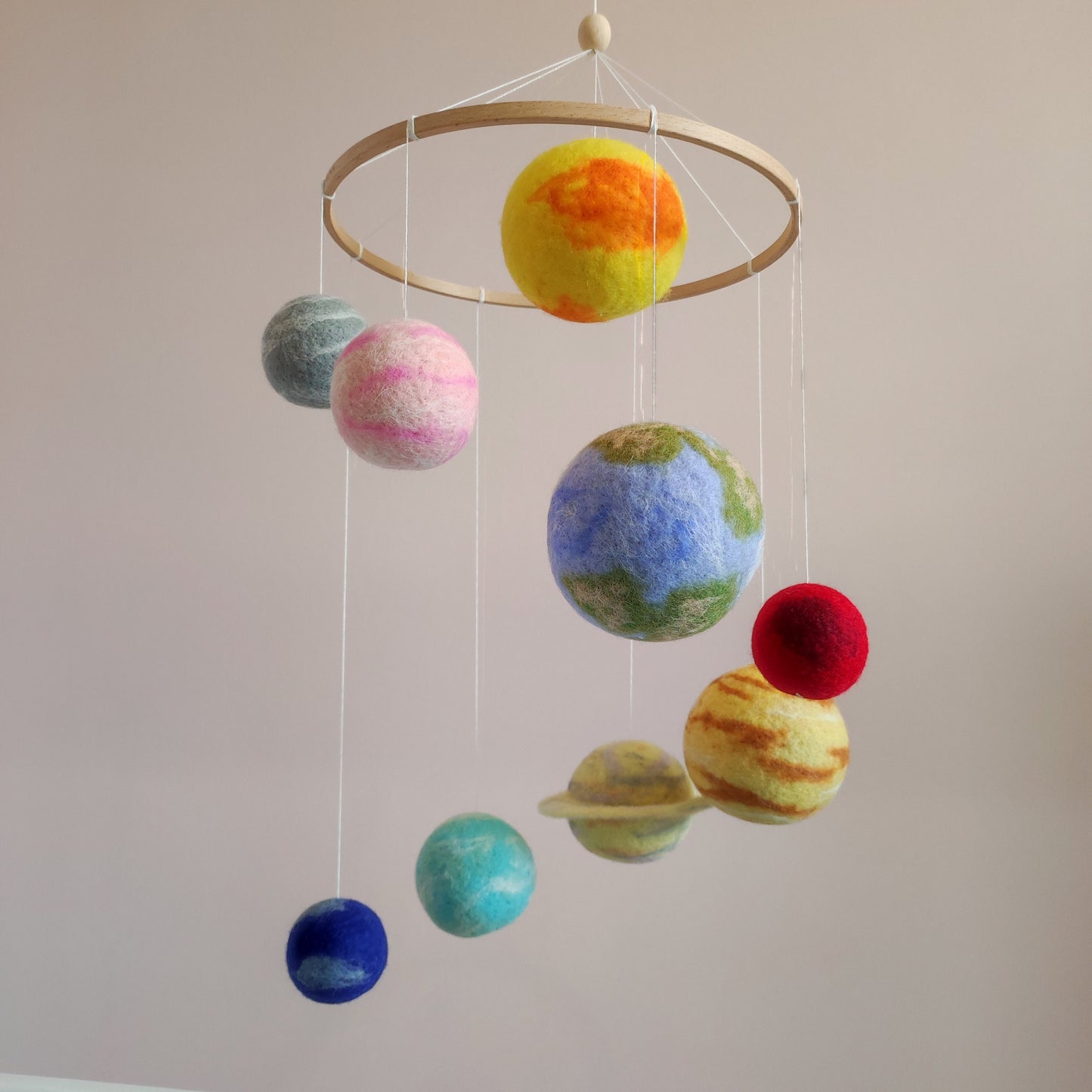 Solar system baby mobile, Space nursery decor. Baby shower gift