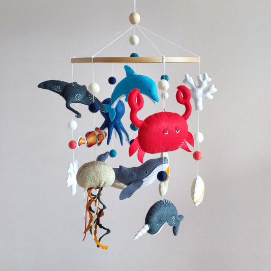 Ocean baby mobile, Sea creatures mobile, Baby shower gift