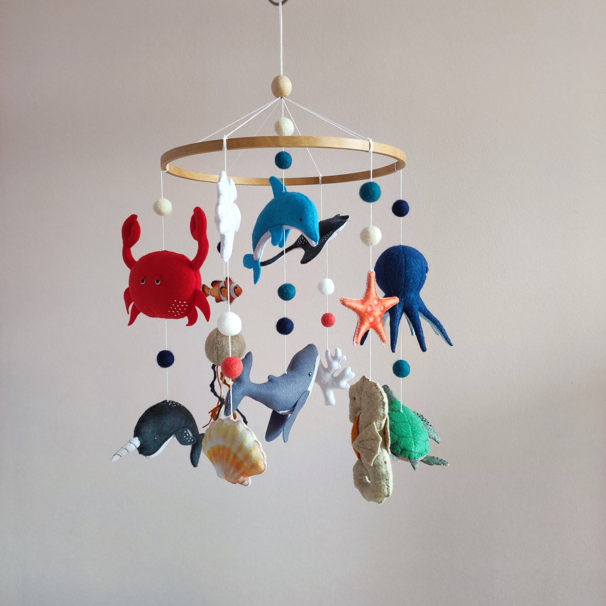 Ocean baby mobile, Sea creatures mobile, Baby shower gift