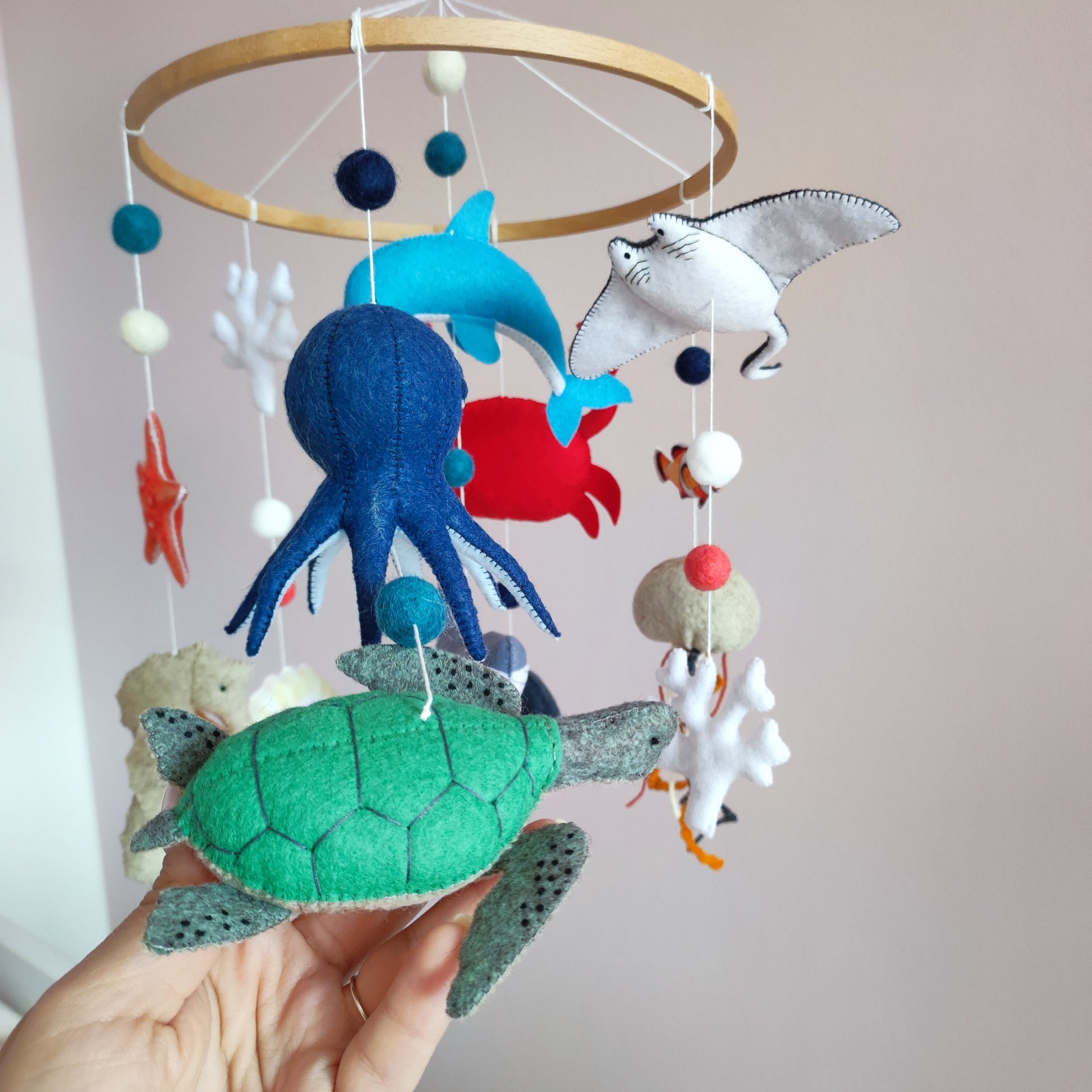 Ocean baby mobile, Sea creatures mobile, Baby shower gift