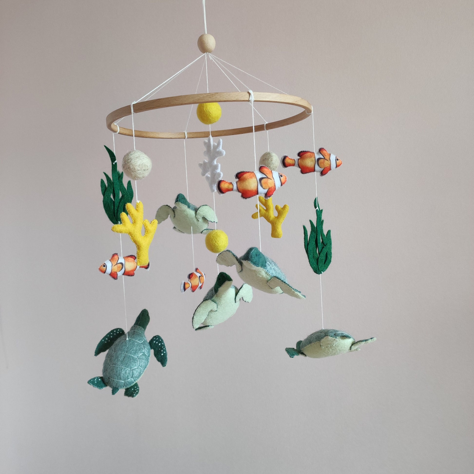 Sea turtle baby mobile for crib, Ocean nursery decor, Baby shower gift