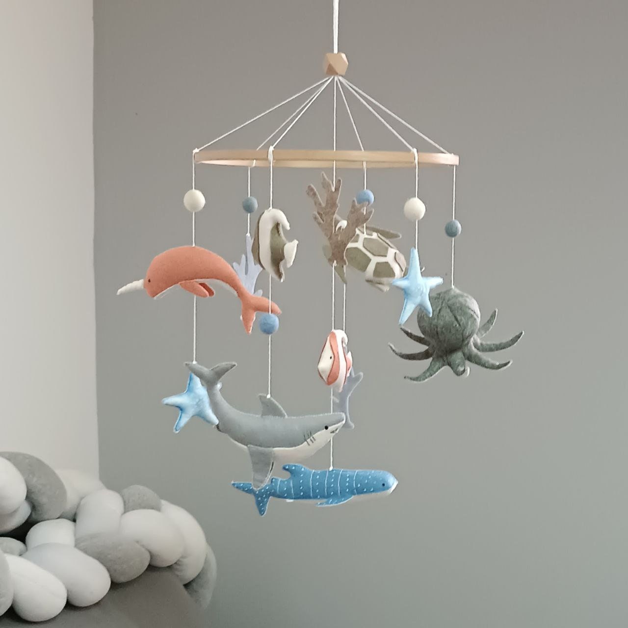 Ocean baby mobile, Crib mobile, Baby shower gift