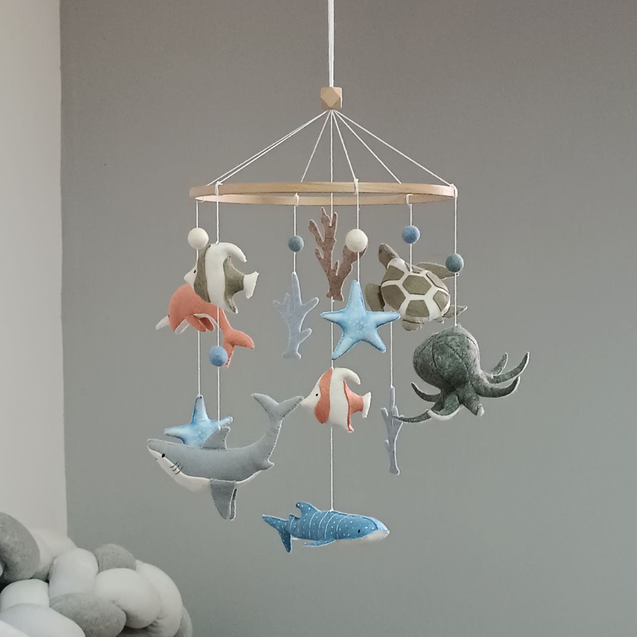 Ocean baby mobile, Crib mobile, Baby shower gift