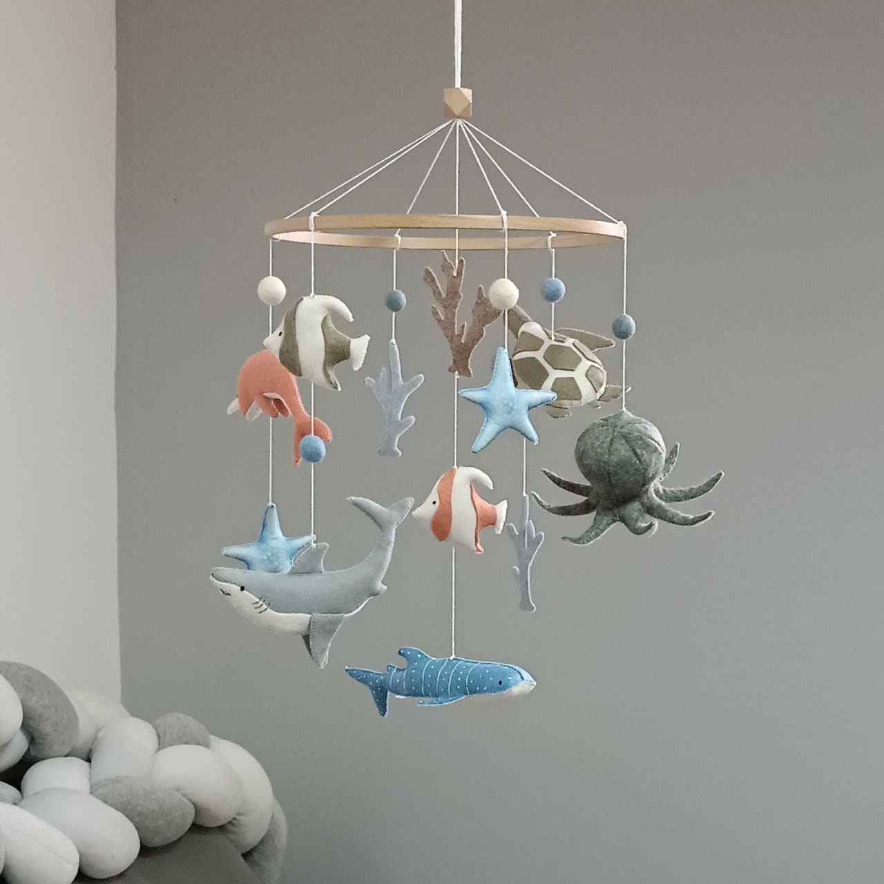 Ocean baby mobile, Crib mobile, Baby shower gift