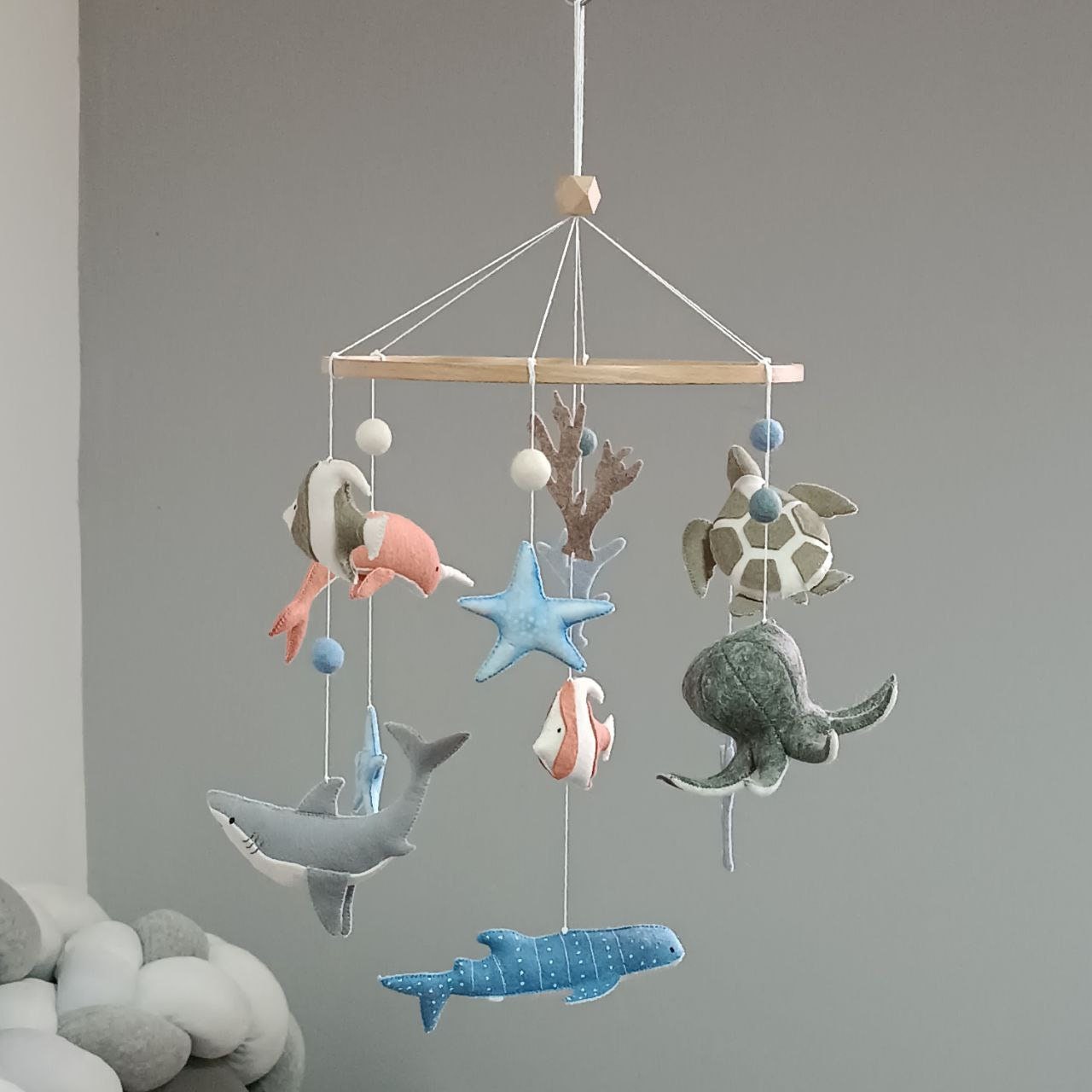 Ocean baby mobile, Crib mobile, Baby shower gift