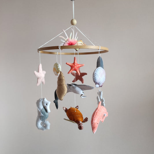 Under the sea mobile, Ocean baby mobile for nursery, Sea creatures mobile , Whale nursery mobile, Expecting mom gift