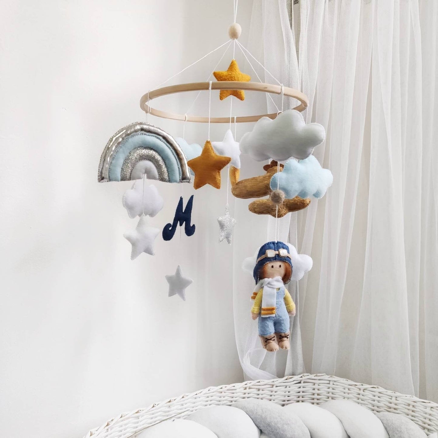 Baby mobile boy, Pregnancy gift, Advanture nursery decor